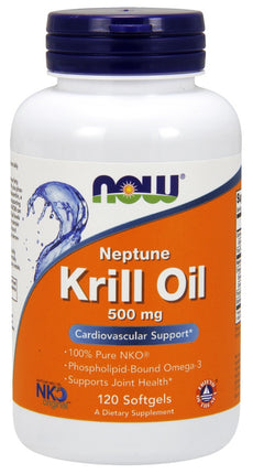 Neptune Krill Oil 500 mg, 120 Softgels , Brand_NOW Foods Form_Softgels Potency_500 mg Size_120 Softgels
