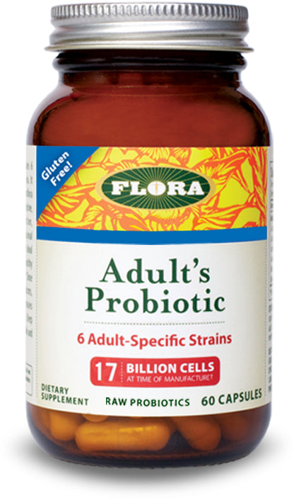 Adult’s Probiotic, 60 Vegetarian Capsules , Brand_Flora Form_Vegetarian Capsules Size_60 Caps