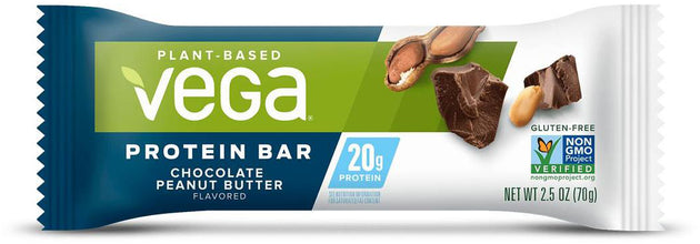 Vega® 20g Protein Bar, Chocolate Peanut Butter Flavor, 2.5 oz , Brand_Vega Flavor_Chocolate Peanut Butter Form_Bar Size_2 Oz