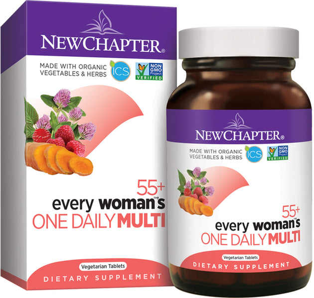Every Woman™'s One Daily 55+ Multivitamin, 24 Vegetarian Tablets , Brand_New Chapter Form_Vegetarian Tablets Size_24 Tabs