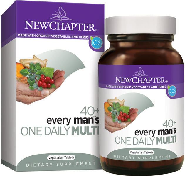 Every Man™'s One Daily 40+ Multivitamin, 48 Vegetarian Tablets , Brand_New Chapter Form_Vegetarian Tablets Size_48 Tabs