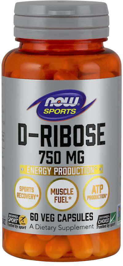 D-Ribose 750 mg, 60 Veg Capsules , Brand_NOW Foods Potency_750 mg Size_60 Caps