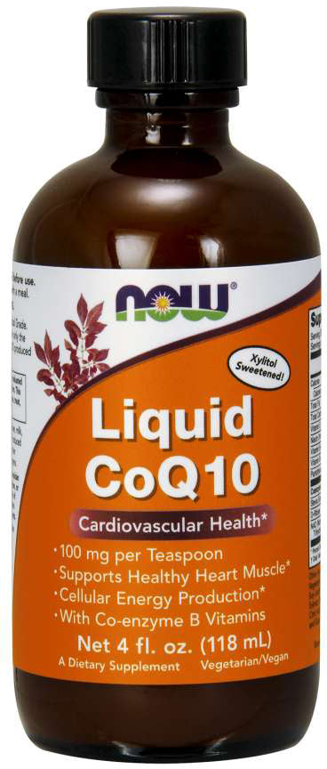 Liquid CoQ10, Orange Flavor, 4 Fl Oz , Brand_NOW Foods Flavor_Orange Form_Liquid Size_4 Fl Oz
