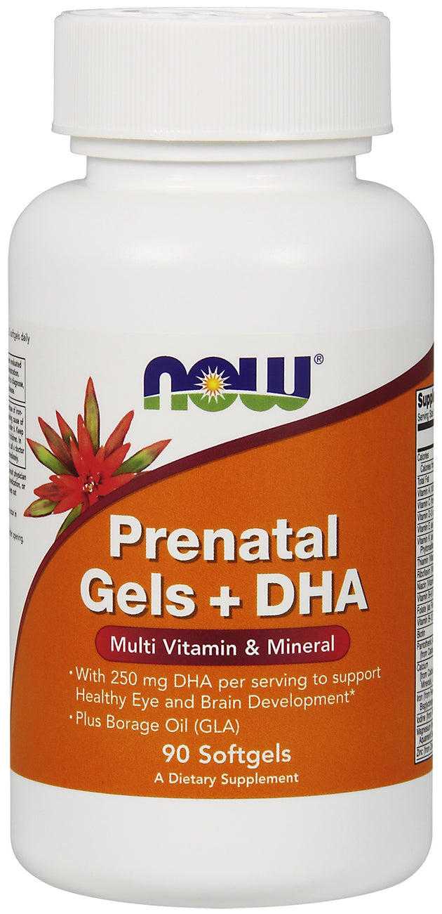 Prenatal Gels + DHA, 90 Softgels , Brand_NOW Foods Form_Softgels Size_90 Softgels