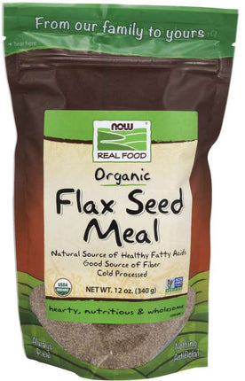 Organic Flax Seed Meal, 22 Oz Powder , Brand_NOW Foods Form_Powder Size_22 Oz