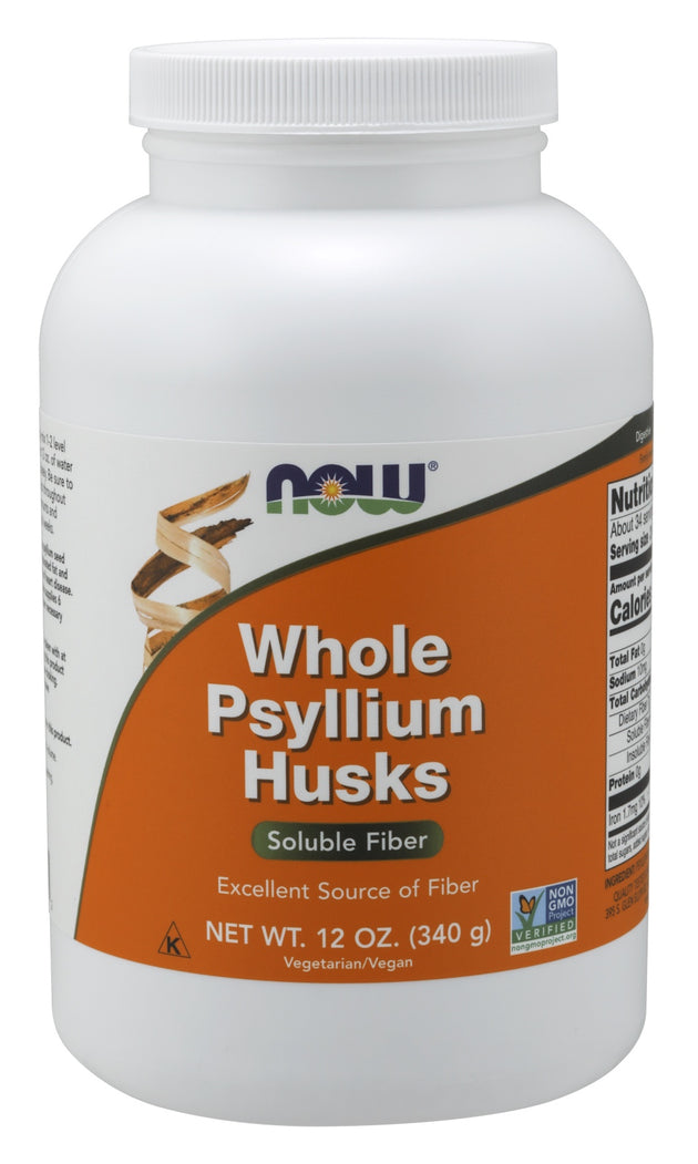 Psyllium Husks, Whole, 12 oz. , Brand_NOW Foods Form_Powder Size_12 Oz