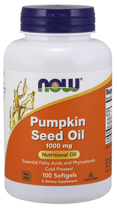 Pumpkin Seed Oil 1000 mg, 100 Softgels , Brand_NOW Foods Potency_1000 mg Size_100 Softgels