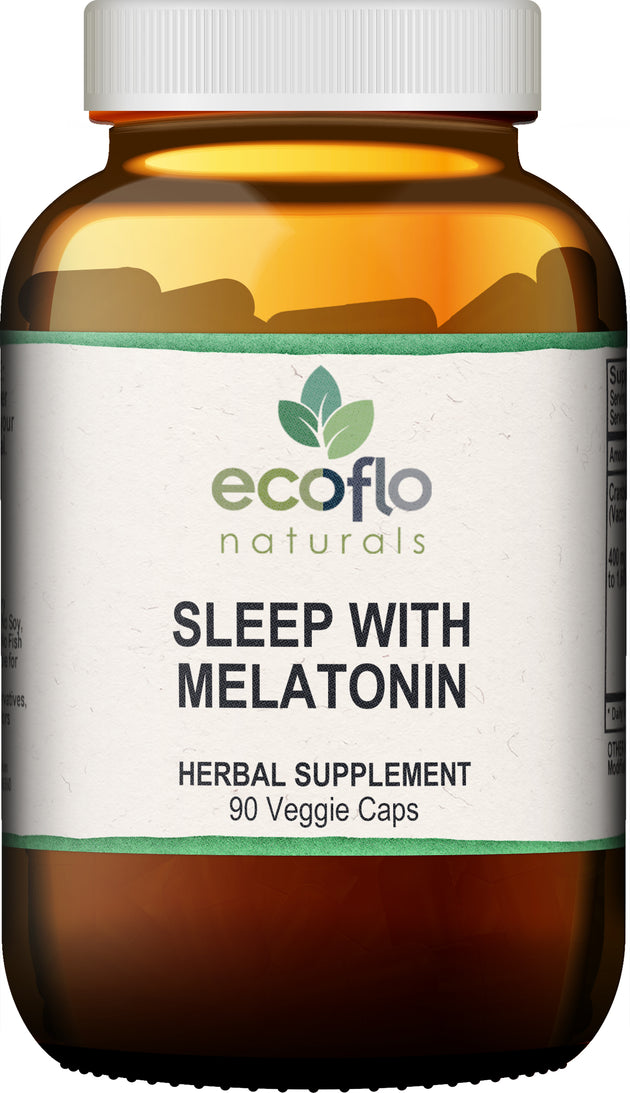 Sleep with Melatonin, 90 Capsules , BOGO Mix and Match BOGO Sale Brand_Ecoflo Naturals Form_Capsules Size_90 Count