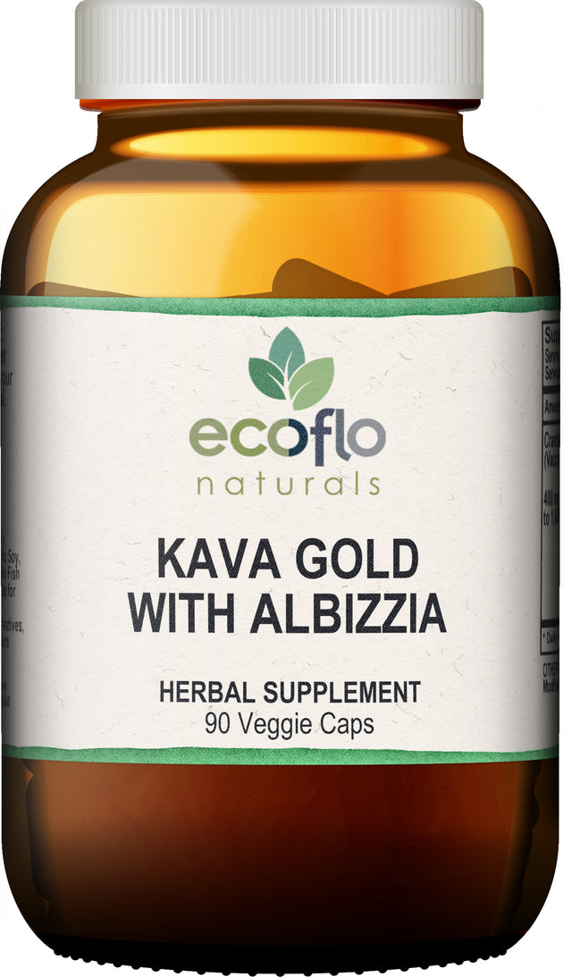 Kava Gold with Albizzia, 90 Capsules , BOGO Mix and Match BOGO Sale Brand_Ecoflo Naturals Form_Capsules Size_90 Count
