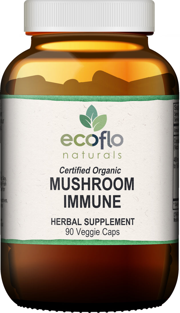 Mushroom Immune (Certified Organic), 90 Capsules , BOGO Mix and Match BOGO Sale Brand_Ecoflo Naturals Form_Capsules Size_90 Count