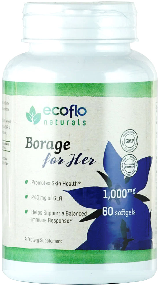 Borage for Her, 60 Softgels , BOGO Mix and Match BOGO Sale Brand_Ecoflo Naturals Form_Softgels Size_60 Count
