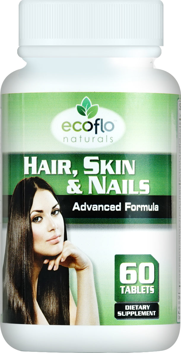 Hair, Skin & Nails, Advanced Formula, 60 Tablets , BOGO Mix and Match BOGO Sale Brand_Ecoflo Naturals Form_Tablets Size_60 Count