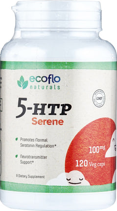 5-HTP, 100 mg, 120 Capsules , BOGO Mix and Match BOGO Sale Brand_Ecoflo Naturals Potency_100 mg Size_120 Count