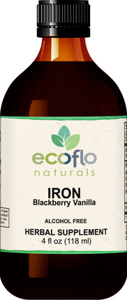 Iron, Blackberry Vanilla Flavor, 4 Fl Oz (118 mL) Liquid , BOGO Mix and Match BOGO Sale Brand_Ecoflo Naturals Flavor_Vanilla Form_Liquid Size_4 Fl Oz