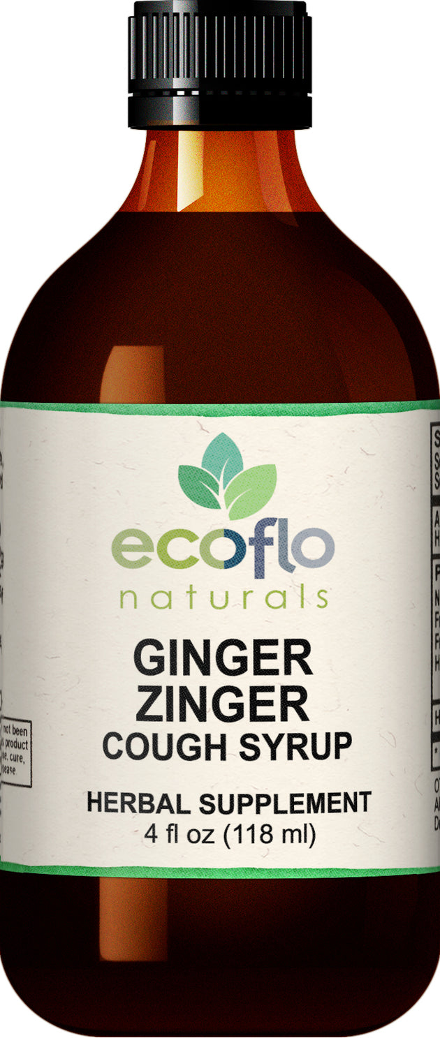 Ginger Zinger Cough Syrup, 4 Fl Oz (118 mL) Liquid , BOGO Mix and Match BOGO Sale Brand_Ecoflo Naturals Ecoflo Immune Product Form_Liquid Size_4 Fl Oz