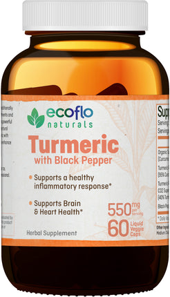 [Old] Turmeric, 60 Veggie Capsules , BOGO Mix and Match BOGO Sale Brand_Ecoflo Naturals Form_Veggie Caps Size_60 Count