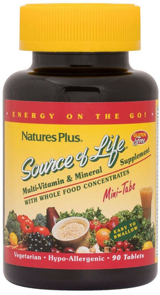 Source of Life®, 90 Vegetarian Mini Tablets , Brand_Nature's Plus Form_Mini Tablets Size_90 Tabs