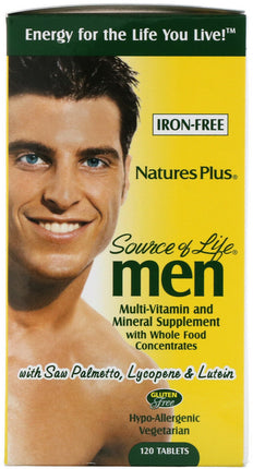 Source of Life® Men, 120 Vegetarian Tablets , Brand_Nature's Plus Form_Vegetarian Tablets Size_120 Tabs
