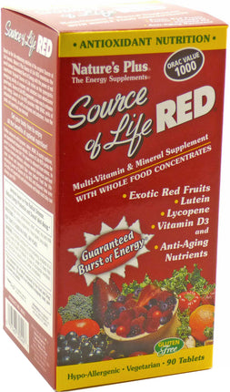 Source of Life® Red, 90 Vegetarian Tablets , Brand_Nature's Plus Form_Vegetarian Tablets Size_90 Tabs