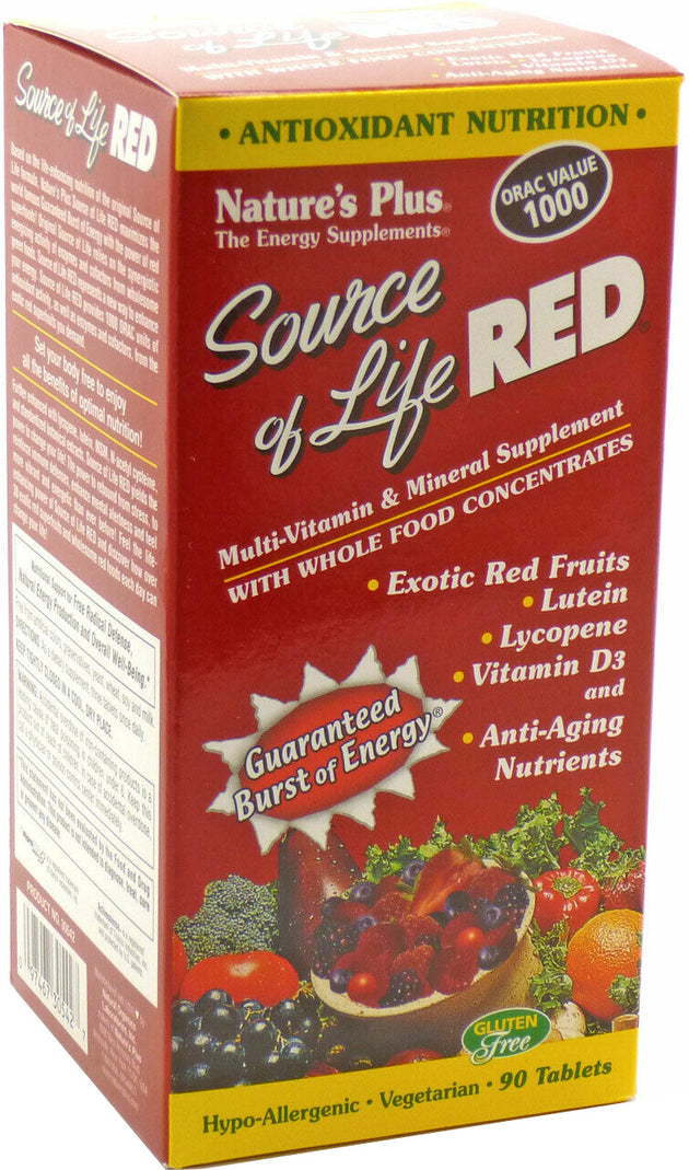 Source of Life® Red, 90 Vegetarian Tablets , Brand_Nature's Plus Form_Vegetarian Tablets Size_90 Tabs