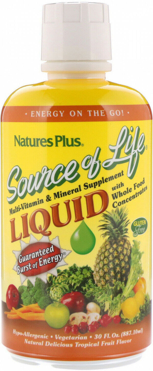 Source of Life®, Tropical Fruit Flavor, 30 fl oz Liquid , Brand_Nature's Plus Flavor_Tropical Fruit Form_Liquid Size_30 Fl Oz