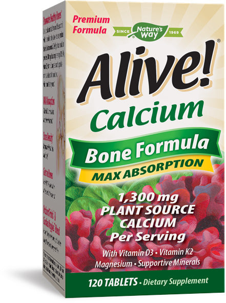 Alive! Calcium Bone Formula, 120 Tablets , Brand_Nature's Way Form_Tablets Size_120 Tabs