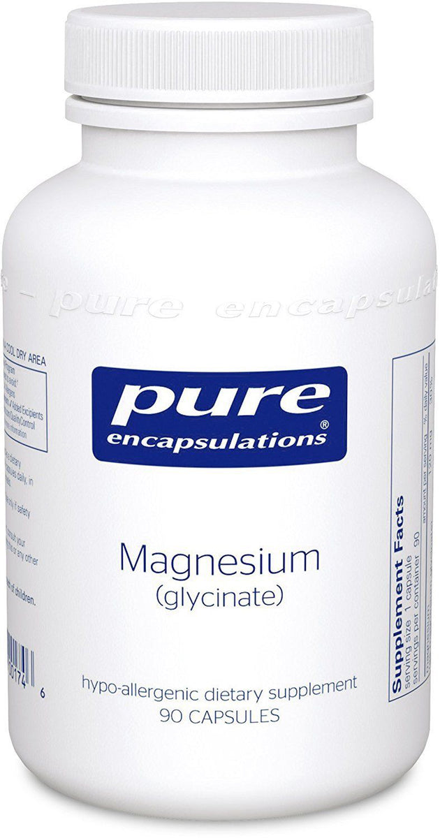 Magnesium Glycinate, 120 mg, 90 Capsules , Brand_Pure Encapsulations Form_Capsules Not Emersons Potency_120 mg Size_90 Caps