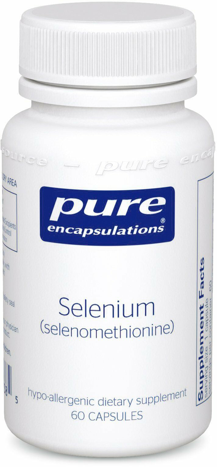 Selenium (Selenomethionine), 200 mg, 60 Capsules , Brand_Pure Encapsulations caps Form_Capsules Not Emersons Potency_200 mg Size_60 Caps