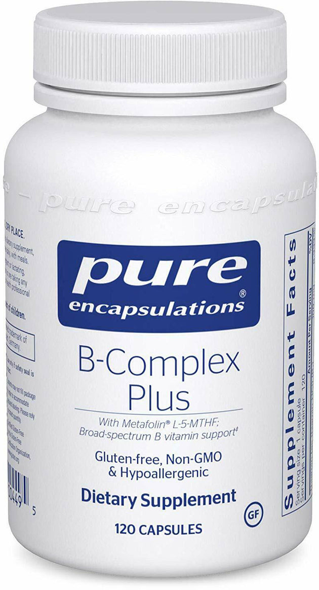 B-Complex Plus, 120 Capsules , Brand_Pure Encapsulations Form_Capsules Not Emersons Size_120 Caps