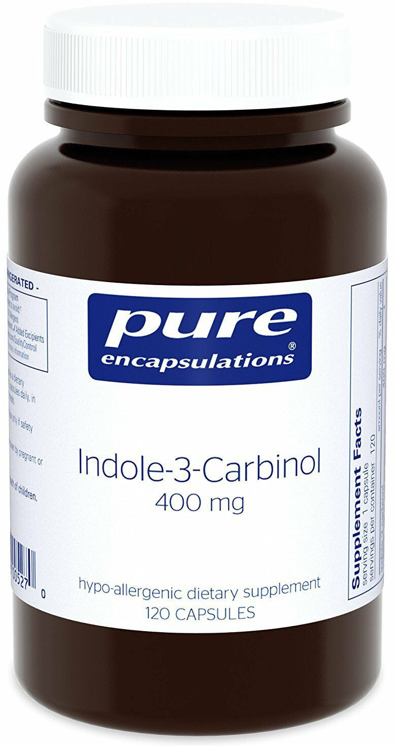 Indole-3-Carbinol, 400 mg, 120 Capsules , Brand_Pure Encapsulations caps Form_Capsules Not Emersons Potency_400 mg Size_120 Caps