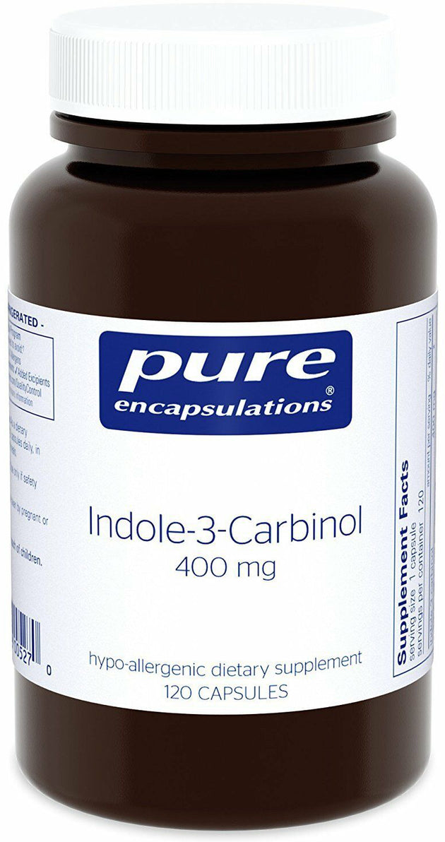 Indole-3-Carbinol, 400 mg, 120 Capsules , Brand_Pure Encapsulations Form_Capsules Not Emersons Potency_400 mg Size_120 Caps