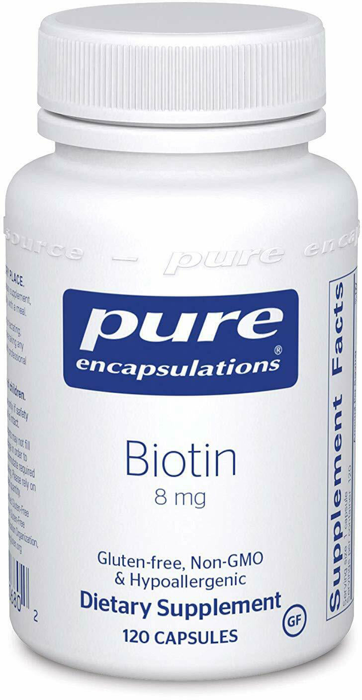 Biotin, 8 mg, 120 Capsules , Brand_Pure Encapsulations caps Form_Capsules Not Emersons Potency_8 mg Size_120 Caps