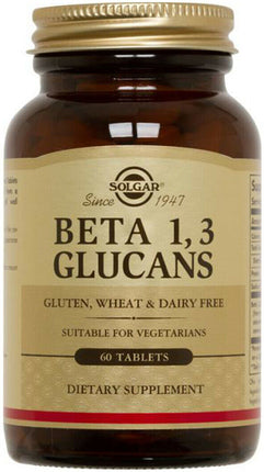 Beta 1, 3 Glucans, 20 mg, 60 Tablets , Brand_Solgar Form_Tablets Potency_20 mg Size_60 Tabs