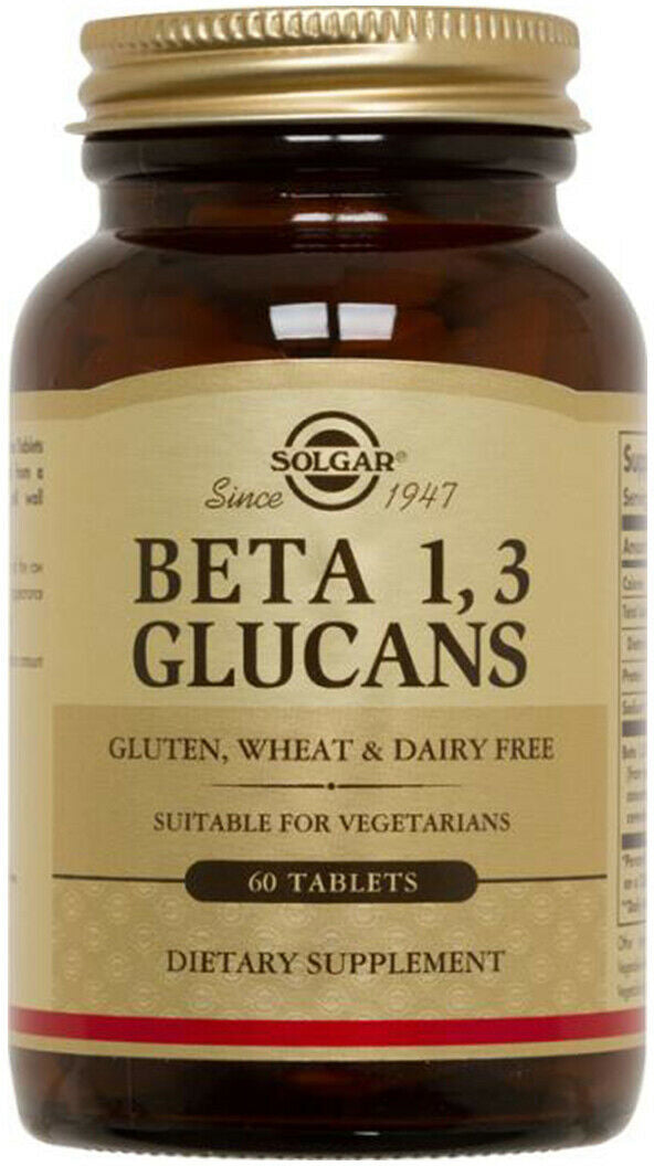 Beta 1, 3 Glucans, 20 mg, 60 Tablets , Brand_Solgar Form_Tablets Potency_20 mg Size_60 Tabs