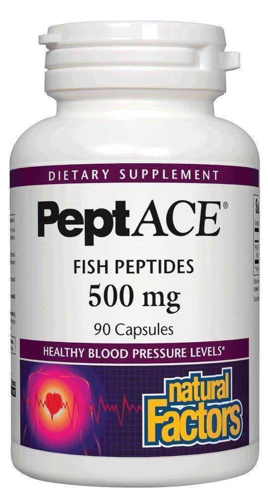 PeptACE, 500 mg, 90 Capsules , Brand_Natural Factors Form_Capsules Potency_500 mg Size_90 Caps
