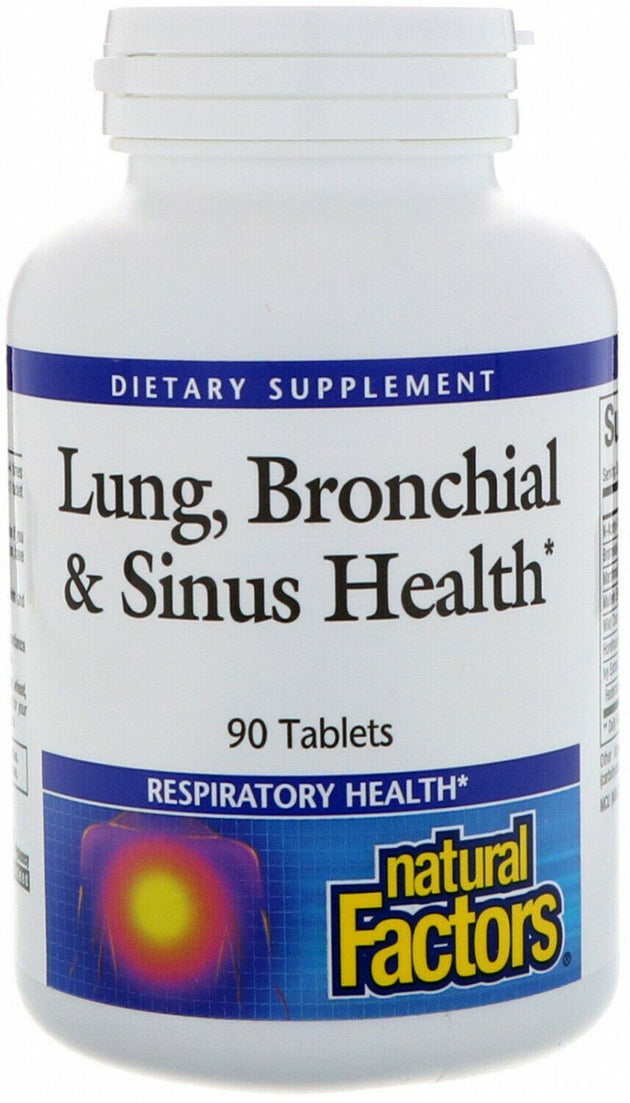 Lung, Bronchial & Sinus Health, 90 Tablets , Brand_Natural Factors Form_Tablets Size_90 Tabs