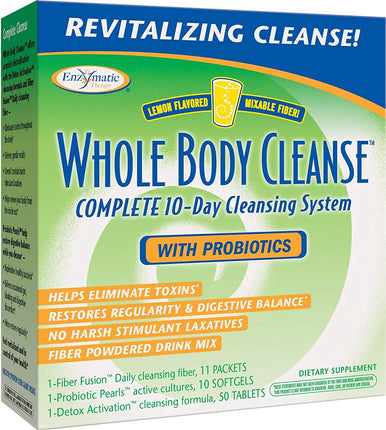 Whole Body Cleanse Kit with Probiotics, Lemon Flavored, 1 Kit , Brand_Enzymatic Therapy Form_Kit Size_1 Count