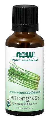 Lemongrass Oil, Organic, 1 fl oz. , Brand_NOW Foods Form_Essential Oil Size_1 Fl Oz