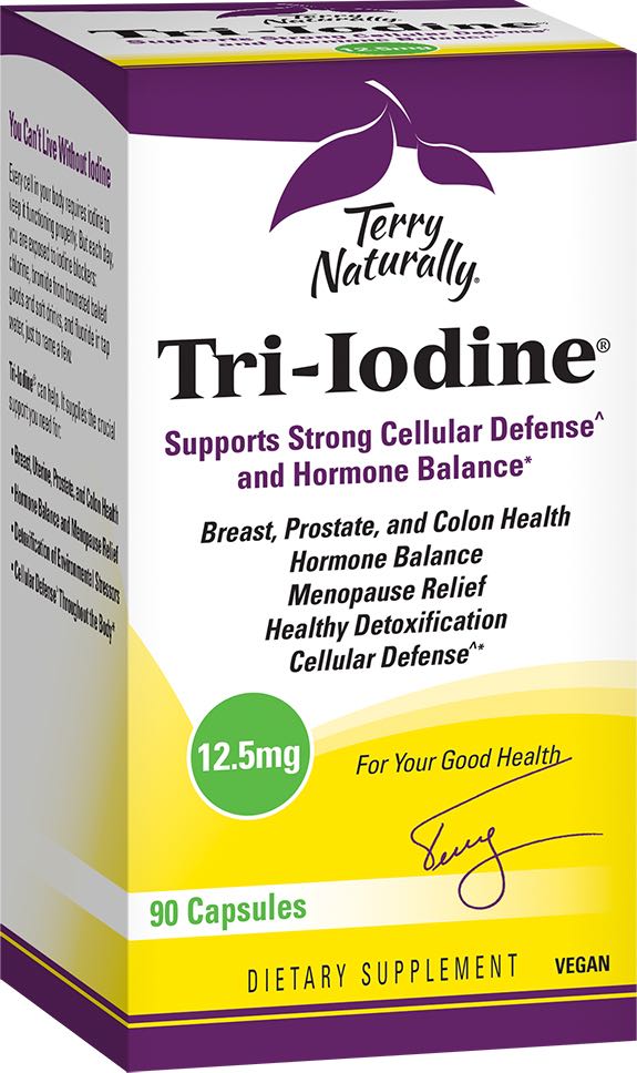 Terry Naturally Tri-Iodine 12.5 mg, 12500 mcg , Brand_Europharma Form_Capsules Potency_12500 mcg Size_90 Caps