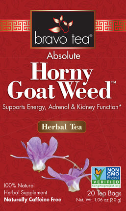 Absolute Horny Goat Weed Herbal Tea, 20 Tea Bags , Brand_Bravo Tea Form_Tea Bags Size_20 Count
