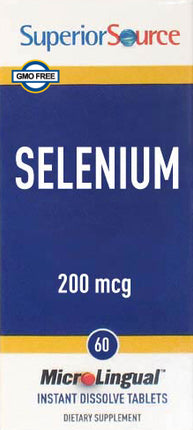 Selenium, 200 mcg, 60 Instant Dissolve Tablets , Brand_Superior Source Form_Instant Dissolve Tablets Potency_200 mcg Size_60 Tabs