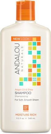 Argan Oil & Shea Moisture Rich Shampoo, Orange Fragrance, 11.5 Fl Oz (340 mL) Liquid , Brand_Andalou Naturals Form_Liquid Size_11.5 Fl Oz