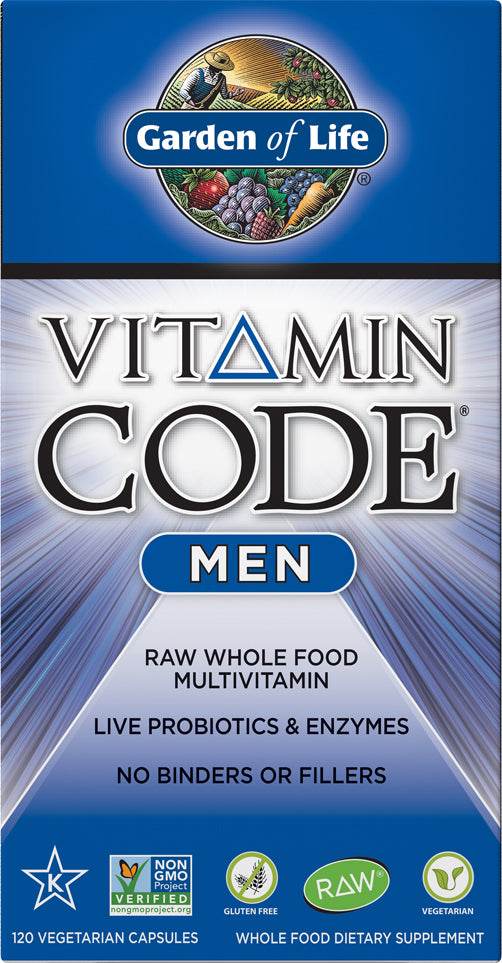 Vitamin Code® Men’s Multivitamin, 120 Vegetarian Capsules , Brand_Garden of Life Form_Vegetarian Capsules Size_120 Caps
