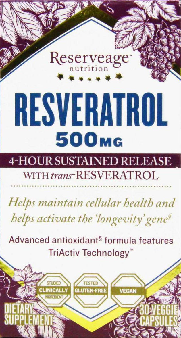 Resveratrol, 500 mg, 30 Veggie Capsules ,