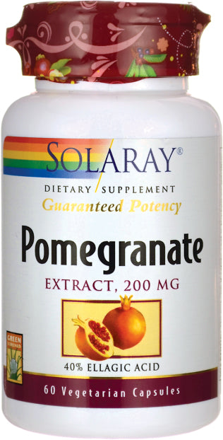 Pomegranate Extract 200 mg, 60 Capsules , Brand_Solaray Form_Capsules Potency_200 mg Size_60 Caps