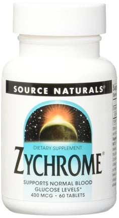 Zychrome Tablet, 400 mcg, 60 Tablets , Brand_Source Naturals Form_Tablets Potency_400 mcg Size_60 Tabs