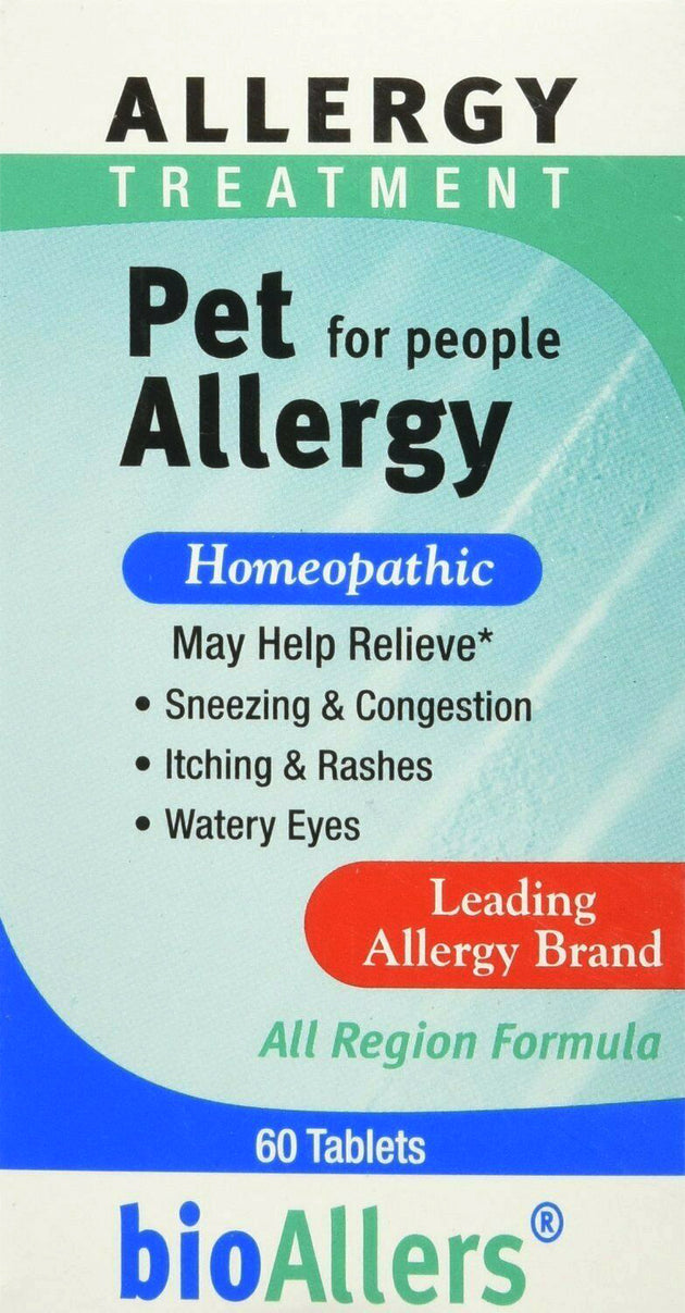 bioAllers® Allergy Treatment - Pet Allergy for People - All Region Relief, 60 Tablets , Brand_Natra Bio Form_Tablets Size_60 Tabs