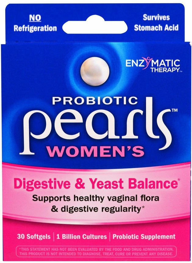 Pearls Yeast Balancing Probiotics, 30 Capsules , Brand_Enzymatic Therapy Form_Capsules Size_30 Caps