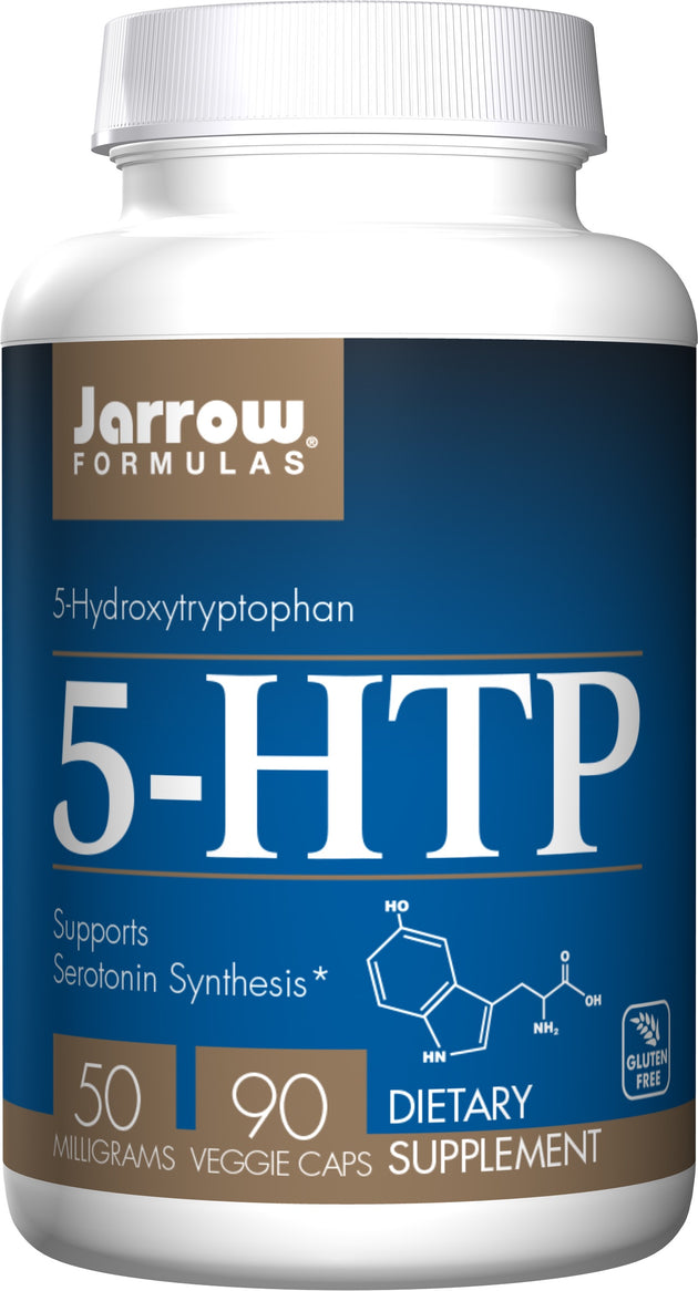 5-HTP, 50 mg, 90 Veggie Caps , Brand_Jarrow Formulas Form_Veggie Caps Potency_50 mg Size_90 Caps