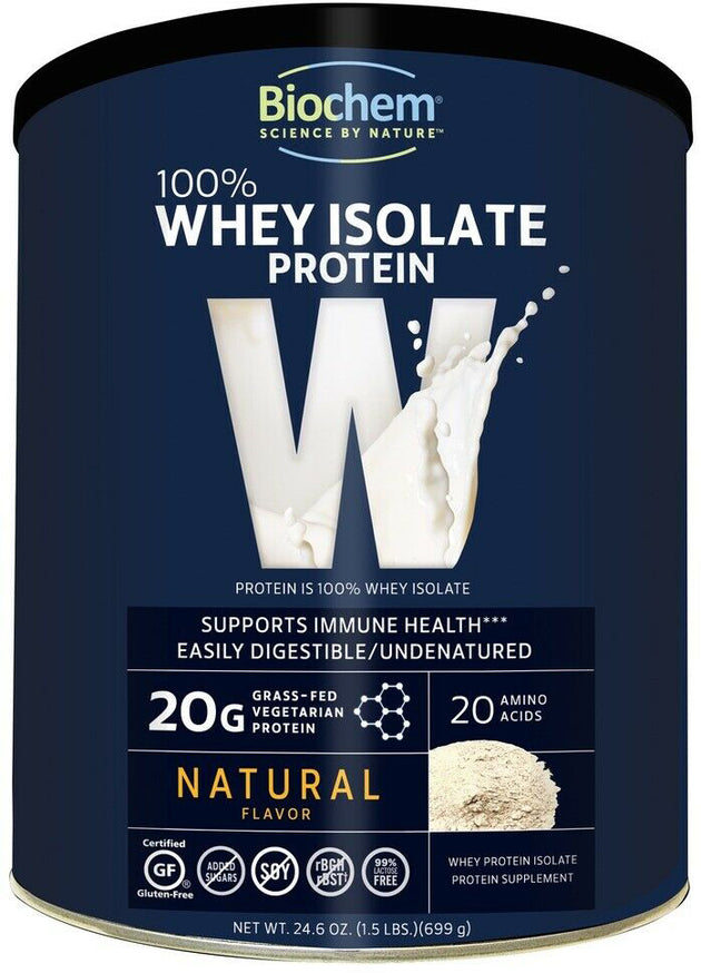 100% Whey Isolate Protein, Vanilla Flavor, 24.6 Oz Powder